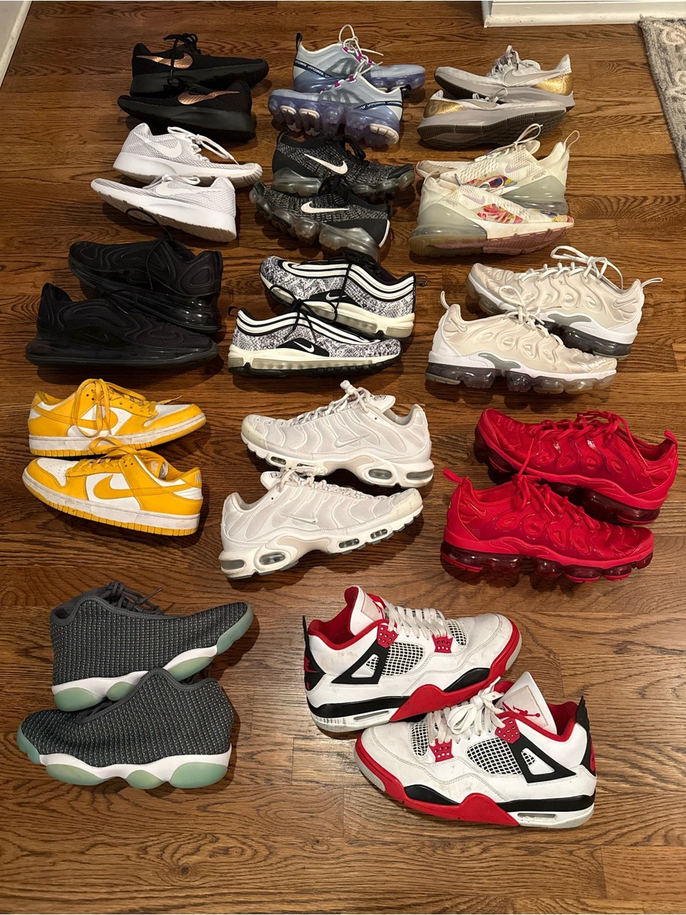 Various NIKE JORDAN sneaker Women/Men Mixed Sneaker Lot Like New Used sizes 8-11